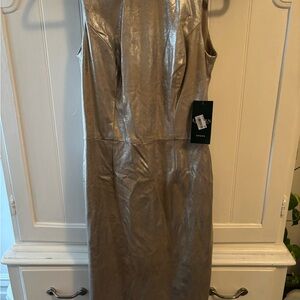 Elegant Silver Sleeveless Dress